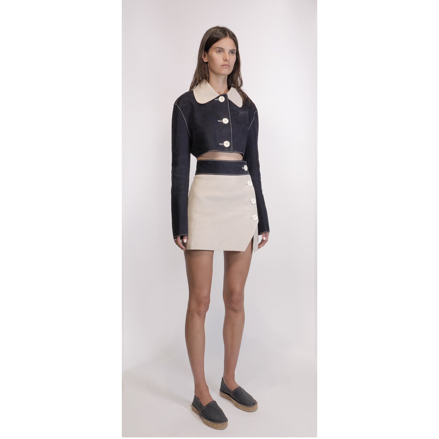 JUPE COURTE EN CUIR AMATXI