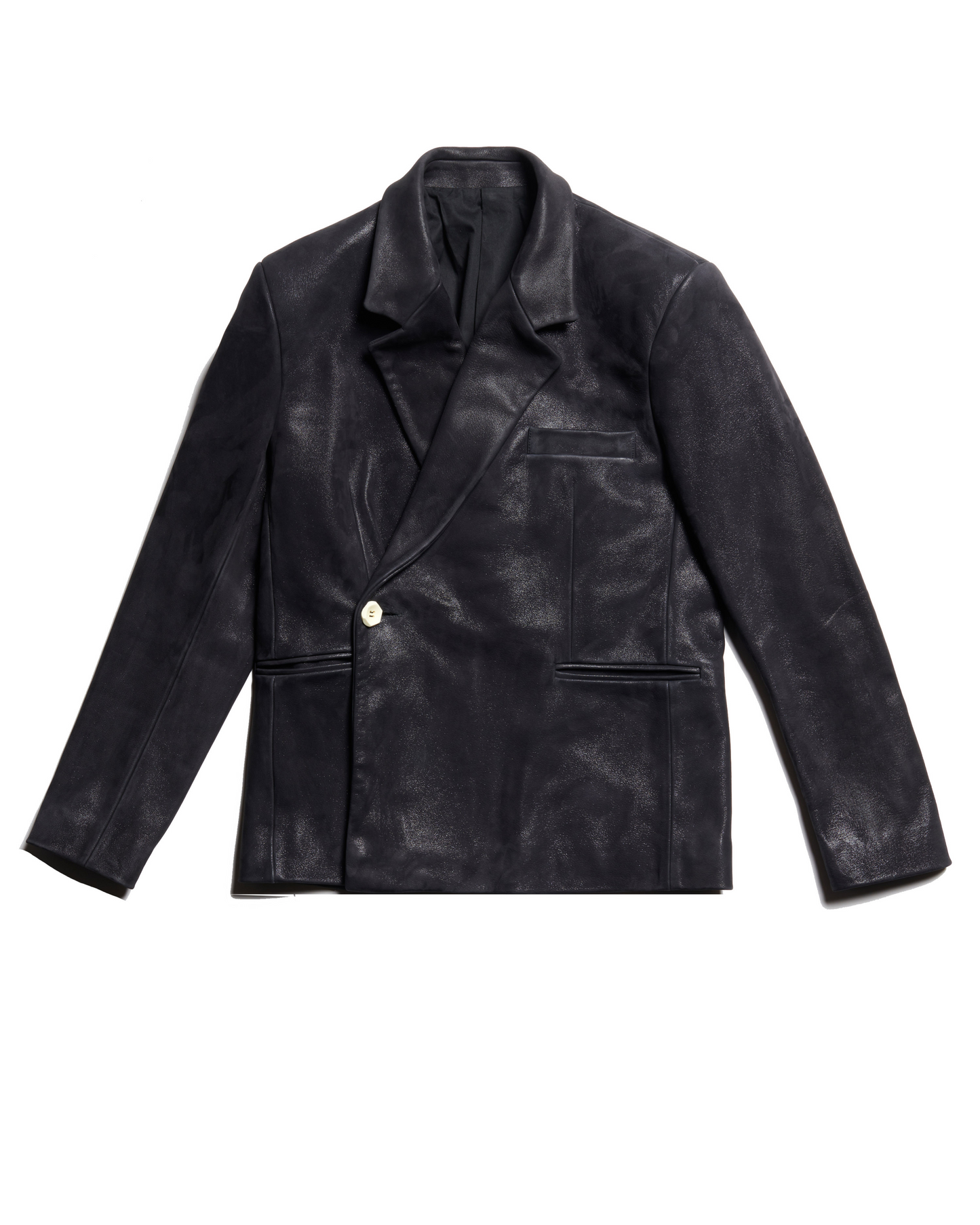 BLAZER EN CUIR JAUNA